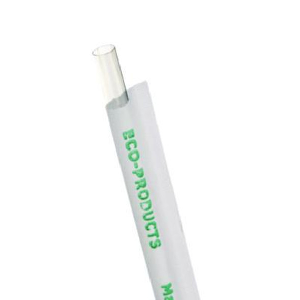 Clear Wrapped Straw, 7.75", Pla, 400/Pack, 24 Packs/Carton