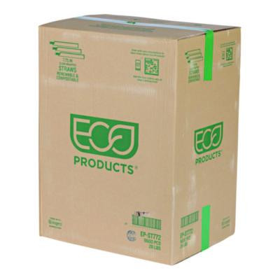 Wrapped Straw, 7.75", Plastic, Green, 9,600/Carton
