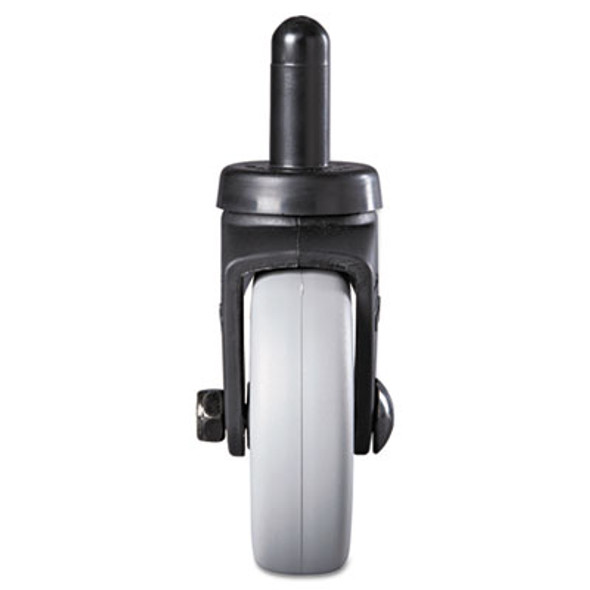 Replacement Bayonet-Stem Swivel Casters, Grip Ring Stem, 3" Soft Rubber Wheel, Black