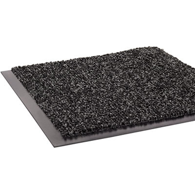 Fore-Runner Outdoor Scraper Mat, Gray Loop-Twist Ribbed Polypropylene Surface, 36" x 60"