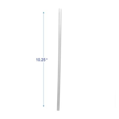 Wrapped Giant Straws, 10.25", Polypropylene, Clear, 100/Pack, 10 Packs/Carton