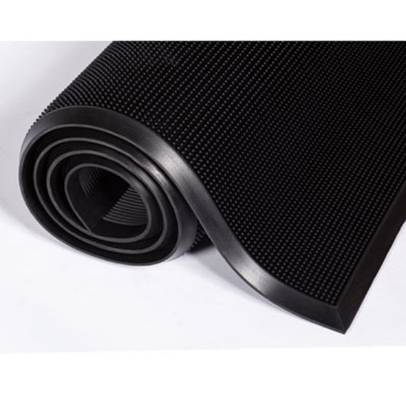 Mat-A-Dor Entrance Scraper Mat, Black Fingertip Textured Rubber Surface, 36" x 72"