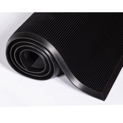 Mat-A-Dor Entrance Scraper Mat, Black Fingertip Textured Rubber Surface, 36" x 72"