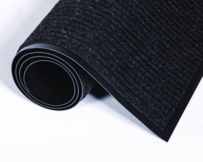 Needle-Rib Wiper/Scraper Mat, Rectangular, Charcoal Gray Ribbed Surface, 36" x 48"