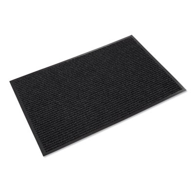 Needle-Rib Wiper/Scraper Mat, Rectangular, Charcoal Gray Ribbed Surface, 36" x 60"