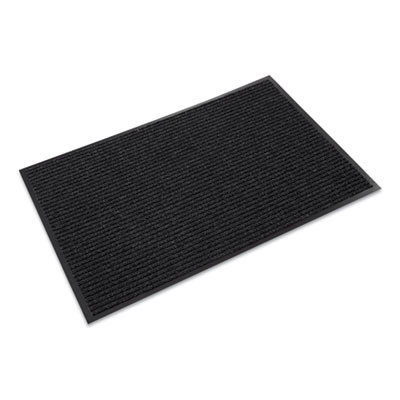 Needle-Rib Wiper/Scraper Mat, Rectangular, Charcoal Gray Ribbed Surface, 48" x 72"
