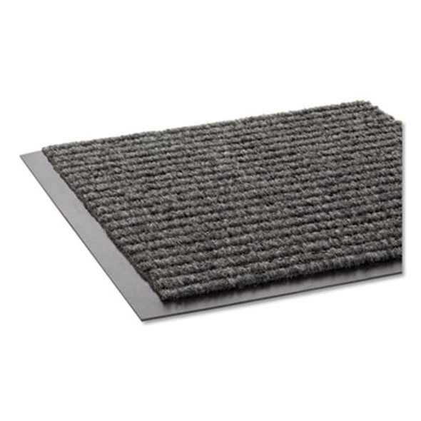 Needle-Rib Wiper/Scraper Mat, Rectangular, Gray Ribbed Surface, 48" x 72"