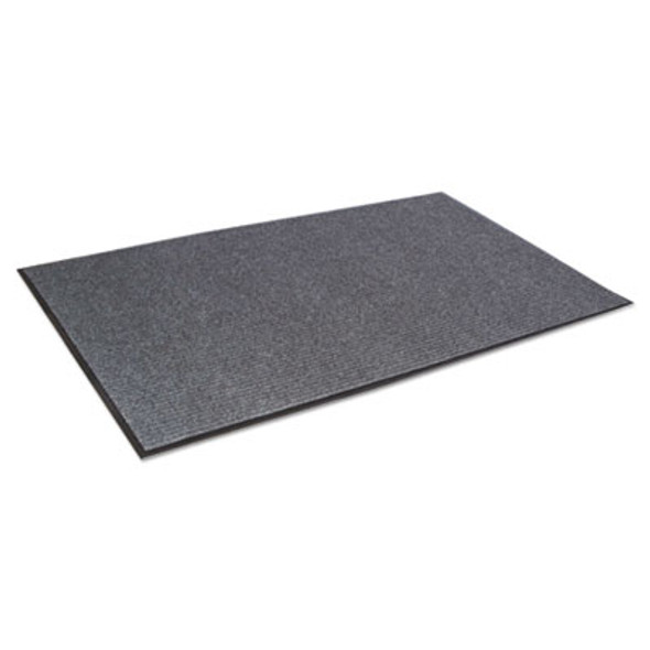 Needle-Rib Wiper/Scraper Mat, Rectangular, Gray Ribbed Surface, 48" x 72"