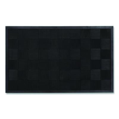 Parquet Scraper Mat, Black Blade Ribbed Rubber Surface, 36" x 60"