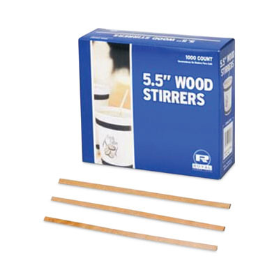 Wood Stir Sticks, 5.5", 1,000/Box