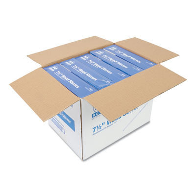 Wood Stir Sticks, 7.5" Long, 500/Box, 10 Boxes/Carton