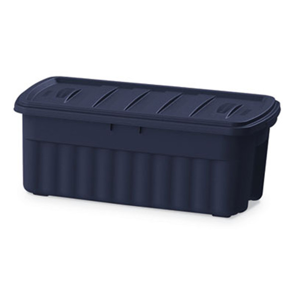 Roughneck Storage Box, 50 Gal, 21.2" X 43" X 17.88", Dark Indigo Metallic