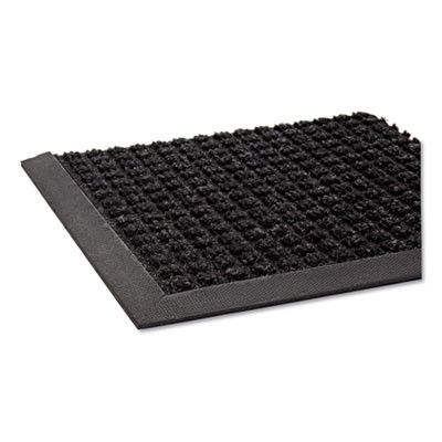 Super-Soaker Wiper/Scraper Mat With Gripper Bottom, Rectangular, Charcoal Gray Loop Pile Surface, 36" x 10 Ft