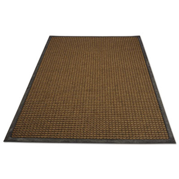 Waterguard Indoor/Outdoor Scraper Mat, Rectangular, Brown Ridged Needle-Punch Surface, 36" x 10 Ft
