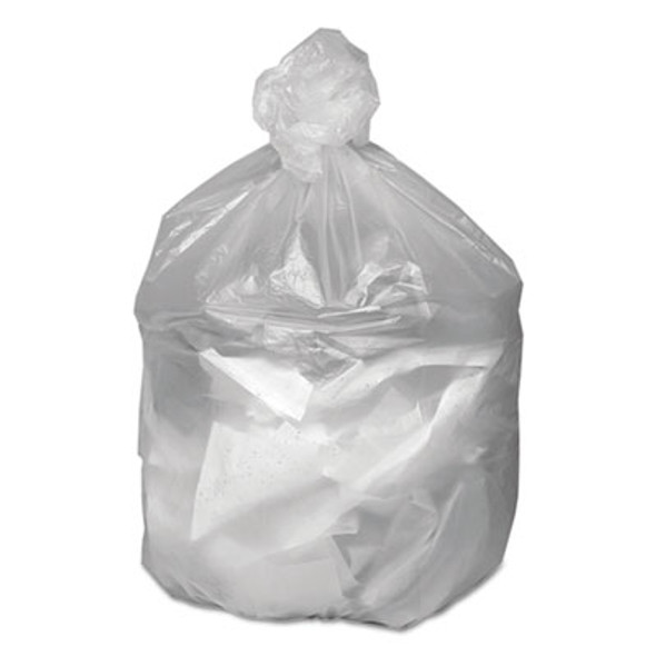 Can Liners, 16 Gal, 8 Mic, 24" x 33", Natural, 50 Bags/Roll, 20 Rolls/Carton