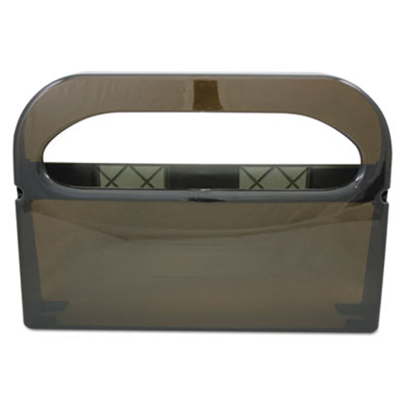 Health Gards Toilet Seat Cover Dispenser, Half-Fold, 16 X 3.25 X 11.5, Smoke