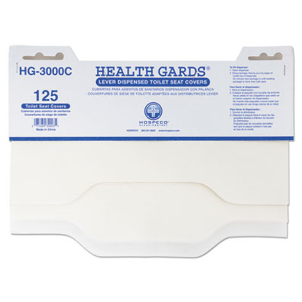 Health Gards Toilet Seat Covers, 15 X 17, White, 3,000/Carton