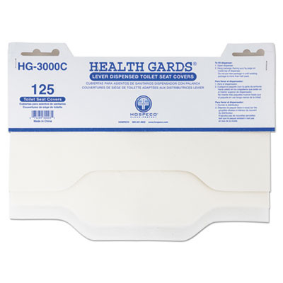 Health Gards Toilet Seat Covers, 15 X 17, White, 3,000/Carton