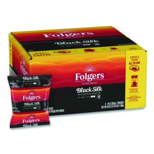 Coffee Filter Packs, Black Silk, 1.4 Oz Pack, 40Packs/Carton