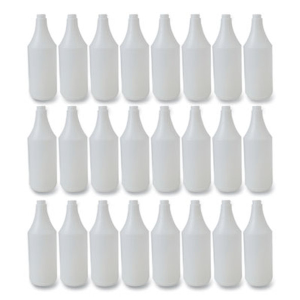 Embossed Plastic Spray Bottle, 32 Oz, Clear, 24/Carton