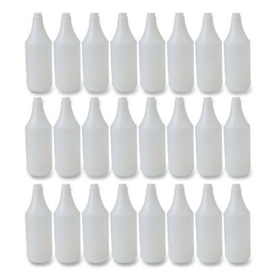 Embossed Plastic Spray Bottle, 32 Oz, Clear, 24/Carton