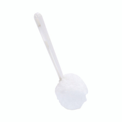 Deluxe Toilet Bowl Mop, 12" Handle, 2" Mop Head, White, 25/Carton