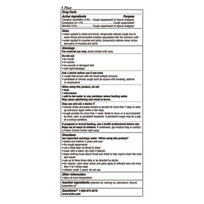 Vaporub, 1.76 Oz Jar, 36/Carton