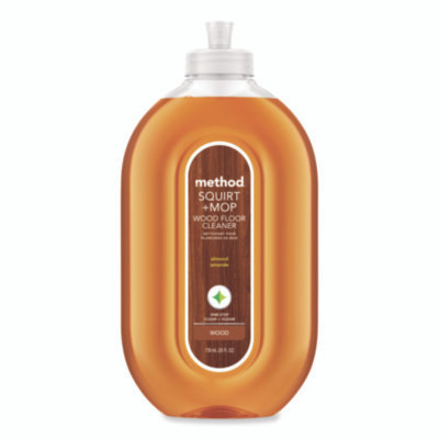 Squirt + Mop Wood Floor Cleaner, Almond Scent, 25 Oz Squirt Bottle, 6/Carton