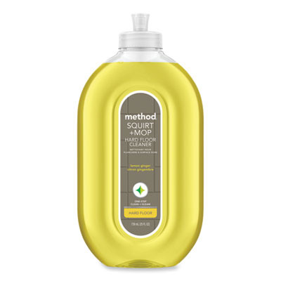 Squirt + Mop Hard Floor Cleaner, 25 Oz Spray Bottle, Lemon Ginger Scent, 6/Carton