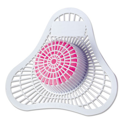 Health Gards Urinal Screen With Non-Para Block, Cherry Scent, White/Pink, Cherry, Dozen