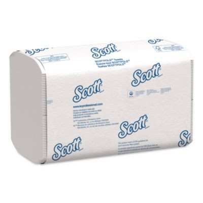Pro Scottfold Towels, 1-Ply, 7.8 x 12.4, White, 175 Towels/Pack, 25 Packs/Carton