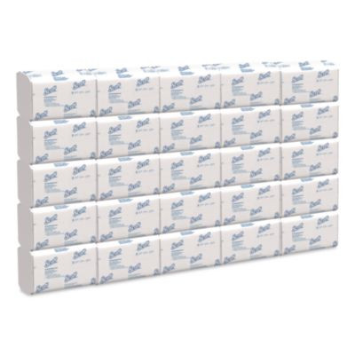 Pro Scottfold Towels, 1-Ply, 7.8 x 12.4, White, 175 Towels/Pack, 25 Packs/Carton