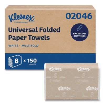 Multi-Fold Paper Towels, Convenience, 9.2 x 9.4, White, 150/Pack, 8 Packs/Carton