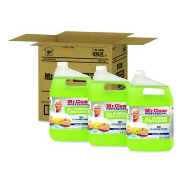 Finished Floor Cleaner, Lemon Scent, 1 Gal Bottle, 3/Carton
