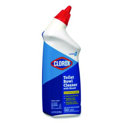 Clorox Pro Toilet Bowl Cleaner With Bleach, Fresh Scent, 24 Oz Bottle, 12/Carton
