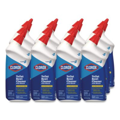 Clorox Pro Toilet Bowl Cleaner With Bleach, Fresh Scent, 24 Oz Bottle, 12/Carton