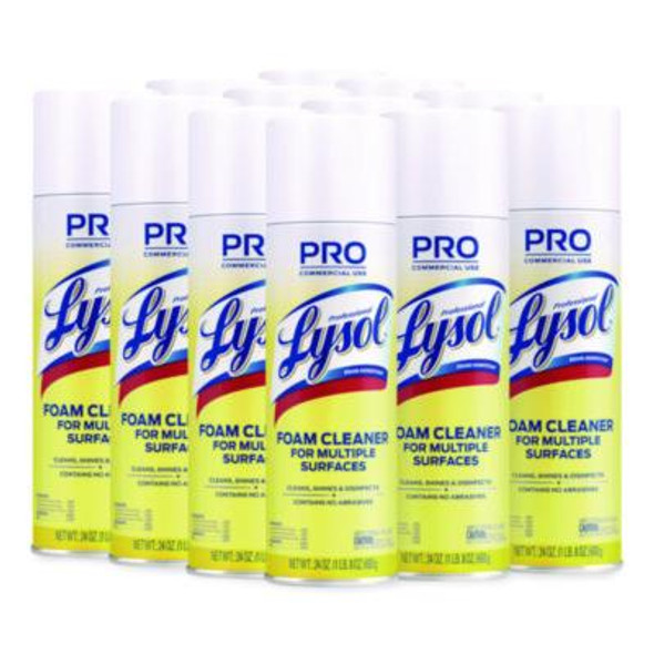 Disinfectant Foam Cleaner, 24 Oz Aerosol Spray, 12/Carton