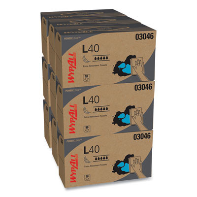 L40 Towels, Pop-Up Box, 10.8 x 10, White, 90/Box, 9 Boxes/Carton