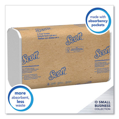 Essential C-Fold Towels For Business, Convenience Pack, 1-Ply, 10.13 x 13.15, White, 200/Pack, 9 Packs/Carton