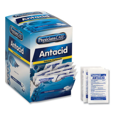 Antacid Calcium Carbonate Medication, Two-Pack, 50 Packs/Box