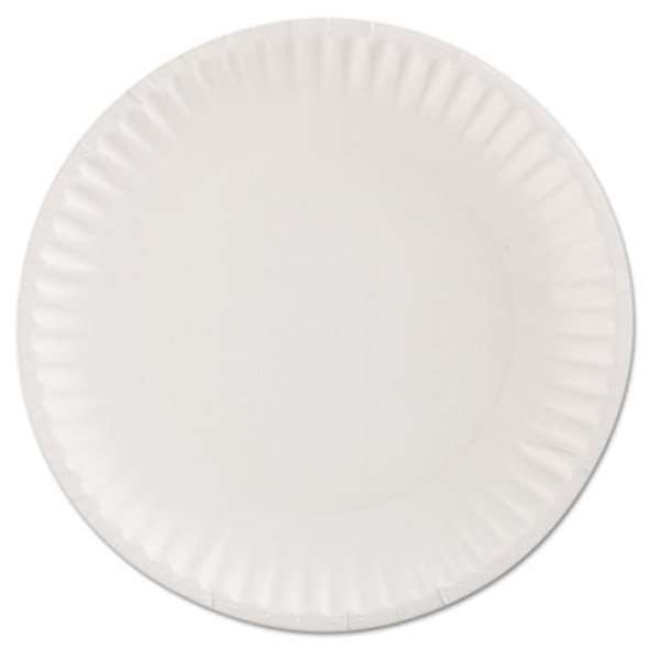 Gold Label Coated Paper Plates, 9" Dia, White, 100/Pack, 10 Packs/Carton