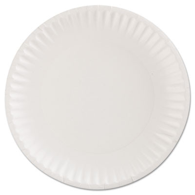 Gold Label Coated Paper Plates, 9" Dia, White, 100/Pack, 10 Packs/Carton