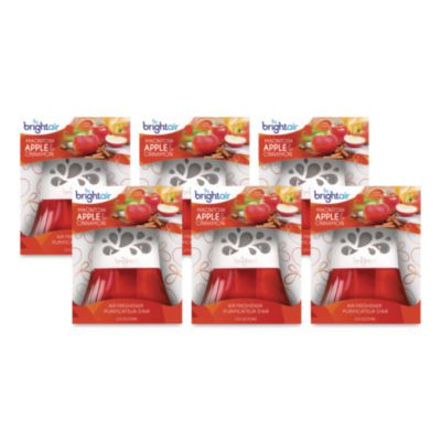 Scented Oil Air Freshener, Macintosh Apple And Cinnamon, Red, 2.5 Oz, 6/Carton