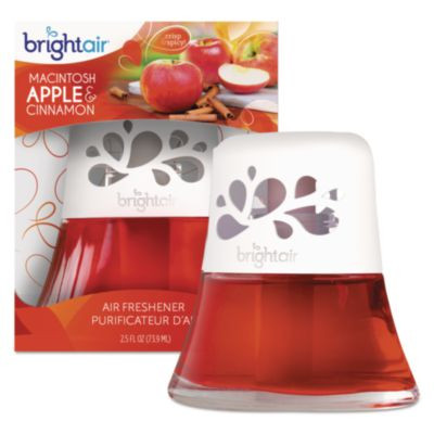 Scented Oil Air Freshener, Macintosh Apple And Cinnamon, Red, 2.5 Oz, 6/Carton