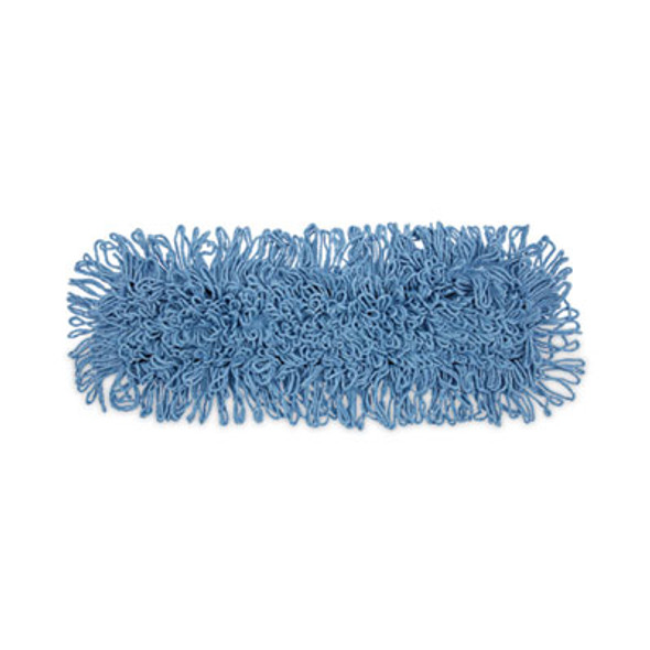 Mop Head, Dust, Looped-End, Cotton/Synthetic Fibers, 24 X 5, Blue