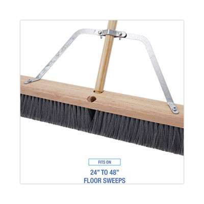 Metal Handle Braces, Large, Fits 24" To 48" Floor Sweeps, 0.5 x 17 x 12