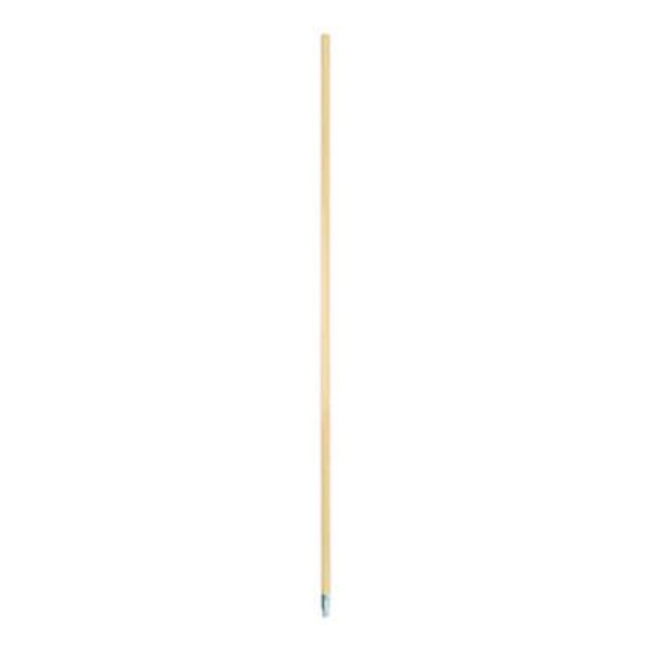 Metal Tip Threaded Hardwood Broom Handle, 0.94" Dia x 60", Natural