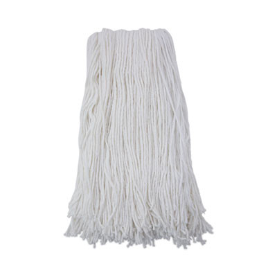 Cut-End Wet Mop Head, Rayon, #32, White, 12/Carton
