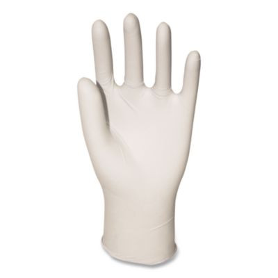 Powder-Free Synthetic Vinyl Gloves, Medium, 4 Mil Thick, 9.5" Long, Beige, 100/Box
