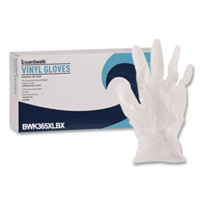 General Purpose Vinyl Gloves, Powder-Free, X-Large, 2.6 Mil Thick, 9.5" Long, Clear, 100/Box, 10 Boxes/Carton